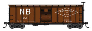 Walthers Mainline ~ HO Scale ~ 40' Steel Boxcar with Murphy Ends ~ Northampton & Bath #901 ~ 910-41063