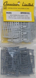 American Limited Models ~ HO Scale ~ Working Diaphragm Kit for Walthers Pullman Cars ~ 6 Pieces ~ 9686