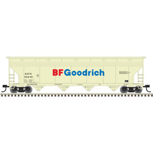 Atlas ~ N Scale ~ Trainman ~ ACF 5250 4-Bay Covered Hopper ~ BF Goodrich ACFX #55501 ~ 50007106