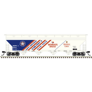 Atlas ~ N Scale ~ Trainman ~ ACF 5250 4-Bay Covered Hopper ~ Wonder Bread ACFX #56670 ~ 50007120