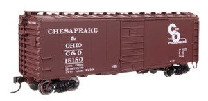Walthers Mainline ~ HO Scale ~ 40' PS-1 Boxcar ~ Chesapeake & Ohio #15180 ~ 910-45503