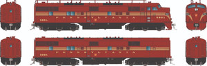 Rapido ~ HO Scale ~ EMD E7A + E7B ~ Pennsylvania #5879 + #5840B ~ DCC Sound ~ 29524