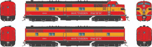 Rapido ~ HO Scale ~ EMD E7A + E7B ~ Southern Pacific #6004 + #5905 ~ DCC Sound ~ 29533