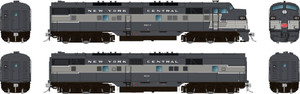 Rapido ~ HO Scale ~ EMD E7A + E7B ~ New York Central #4028 + #4112 ~ DC Silent ~ 29021