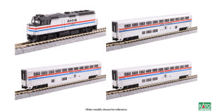 Kato ~ N Scale ~ F40PH Superliner Car Set w/Pre-Installed Light ~ Amtrak ~ Sound & DCC ~ 106-3530S1