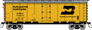 Intermountain ~ N Scale ~ R-40-23 40’ Steel Ice Reefer ~ Burlington Northern #704502 ~ 65543-01