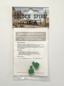 Golden Spike Hobbies ~ 2-pin Pluggable Terminal Block ~ 2 Pieces ~ GSPIC35SH2