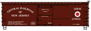 Accurail ~ HO Scale ~ 36' Double-Sheathed Wood Boxcar Kit ~ Central Railroad of New Jersey ~ 1812