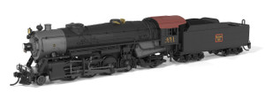 Broadway Limited ~ N Scale ~ Heavy Mikado ~ Chicago, Burlington & Quincy FW&D #451 ~ DCC Ready ~ 10052