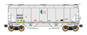 Intermountain ~ N Scale ~ Trinity 3281 2-Bay Covered Hopper ~ First Union Rail ~ WSOX #804800 ~ 669010-01
