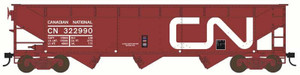 Bowser ~ HO Scale ~ 70 Ton Offset Hopper Car ~ Canadian National #323022 ~ 44104