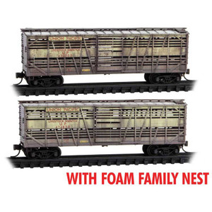 Micro Trains ~ N Scale ~ 40' Despatch Stock Car ~ 2-Pack ~ Union Pacific ~ 99305045