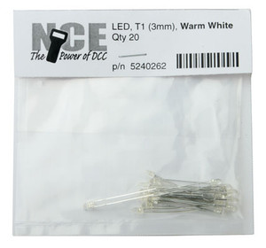 NCE ~ 3mm LED ~ Warm White ~ 20 Pieces ~ 0262
