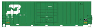 Intermountain ~ HO Scale ~ Gunderson 50' Hi-Cube Plug-Door Boxcar Modern Ends ~  Burlington Northern #287291 ~ 4130001-05