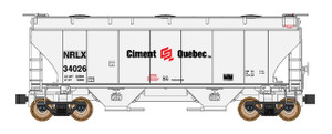Intermountain ~ N Scale ~ Trinity 3281 2-Bay Covered Hopper ~ NorRail Ciment Quebec #34054 ~ 669012-04