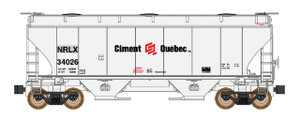 Intermountain ~ N Scale ~ Trinity 3281 2-Bay Covered Hopper ~ NorRail Ciment Quebec #34081 ~ 669012-07