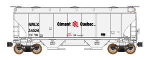 Intermountain ~ N Scale ~ Trinity 3281 2-Bay Covered Hopper ~ NorRail Ciment Quebec #34088 ~ 669012-08