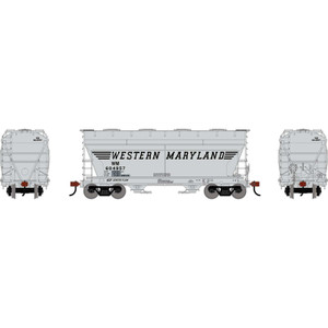 Athearn ~ HO Scale ~ ACF 2970 Covered Hopper ~ Western Maryland #604957 ~ 3315