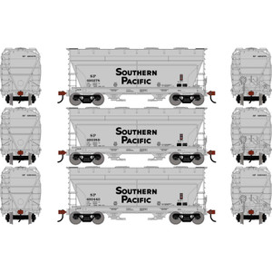 Athearn ~ HO Scale ~ ACF 2970 Covered Hopper ~ 3-Pack ~ Southern Pacific #490278/490389/490440 ~ 3314