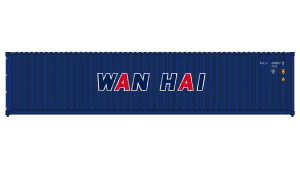 Class One Model Works ~ HO Scale ~ CIMC 40' Corrugated Containers ~ 3-Pack ~ Wan Hai Lines ~ CT00719
