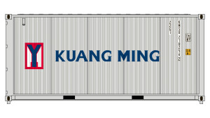 Class One Model Works ~ HO Scale ~ CIMC 20' Corrugated Containers ~ 3-Pack ~ Kuang Ming Shipping ~ CT00615