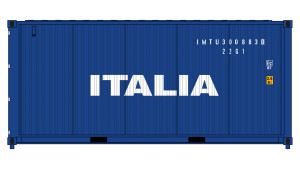 Class One Model Works ~ HO Scale ~ CIMC 20' Corrugated Containers ~ 3-Pack ~ Italia Marittima ~ CT00613