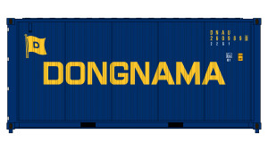 Class One Model Works ~ HO Scale ~ CIMC 20' Corrugated Containers ~ 3-Pack ~ Dongnama Shipping ~ CT00608