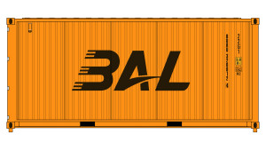 Class One Model Works ~ HO Scale ~ CIMC 20' Corrugated Containers ~ 3-Pack ~ BAL Container Line ~ CT00602