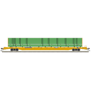 Atlas ~ N Scale ~ ACF 89' F89-J Flatcar w/Green Pipe Load ~ TTX PTTX #602129 ~ 50007702