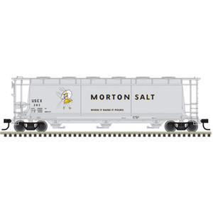 Atlas ~ HO Scale ~ ACF 3-Bay Cylindrical Hopper ~ Morton Salt USEX #283 ~ 20008214