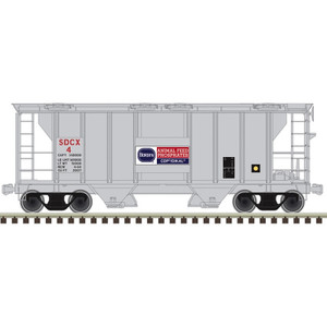 Atlas ~ HO Scale ~ Trainman PS-2 2-Bay Covered Hopper ~ Borden Animal Feeds SDCX #51 ~ 20008184