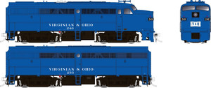 Rapido ~ HO Scale ~ ALCo FA-1 + FB-1 Set ~ Virginian & Ohio #240, #233 ~ DCC Sound ~ 37587