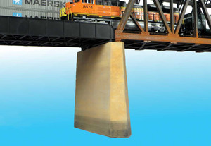 Monroe Models ~ N Scale ~ Double Track Bridge Pier ~ Unpainted Cast Gypsum ~ 258