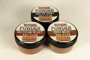 Monroe Models ~ Dirt & Rust Weathering Powder Set ~ 2914