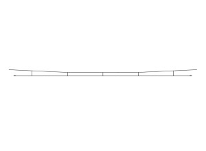 Peco ~ HO Scale ~ Catenary Contact Wires ~ 500mm ~ LC-154