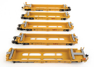 WalthersMainline ~ HO Scale ~ Thrall 5-Unit Rebuilt 40' Well Car ~ TTX DTTX #748310 ~ 910-55674