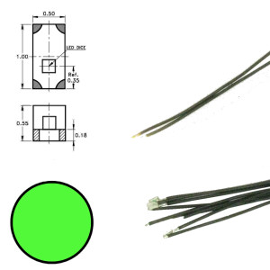 Digikeijs ~ Mini LEDs with wire ~ Green ~ 5-Pack ~ 60090