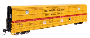Walthers Proto ~ HO Scale ~ 56' Thrall All-Door Boxcar ~ Ready to Run ~ BC Hydro #508 ~ 920-101942