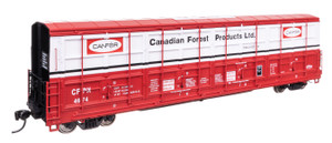 Walthers Proto ~ HO Scale ~ 56' Thrall All-Door Boxcar ~ Ready to Run ~ Canfor #4674 ~ Red ~ 920-101946