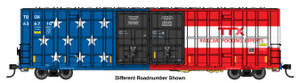 WalthersMainline ~ HO Scale ~ 60' High Cube Plate F Horizontal Post Boxcar ~ 250th Anniversary TTX #636709 ~ 910-3154