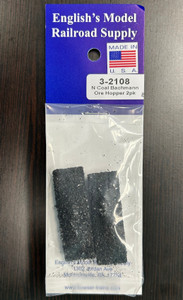 Bowser ~ N Scale ~ Real Coal Load for Bachmann Ore Car ~ 2-Pack ~ 2108