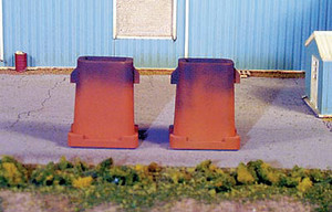 Rix Products ~ HO Scale ~ Steel Mill Ingot Molds with Stools ~ 2 Pieces ~ 628-602