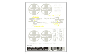 Woodland Scenics ~ Dry Transfer Signs ~ Santa Fe Box Cars ~ DT605
