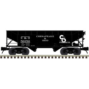 Atlas ~ O Scale ~ Premier ~ 2 Bay Offset Hopper ~ 3-Rail ~ Chesapeake & Ohio #50150 ~ 3003150-1