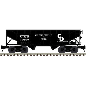 Atlas ~ O Scale ~ Premier ~ 2 Bay Offset Hopper ~ 3-Rail ~ Chesapeake & Ohio #50468 ~ 3003150-4
