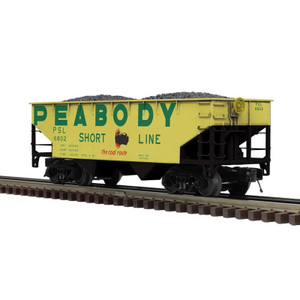 Atlas ~ O Scale ~ Premier ~ 2 Bay Offset Hopper ~ 3-Rail ~ Peabody Coal Co. #6829 ~ 3003154-4