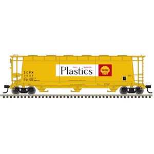 Atlas ~ O Scale ~ Master ~ 3-Bay Cylindrical Hopper ~ 3-Rail ~ Shell Plastics #3527 ~ 3003235-1