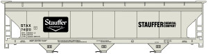 Accurail ~ HO Scale ~ ACF 3-Bay Covered Hopper ~ Kit ~ Stauffer Chemicals STAX #74120 ~ 2121