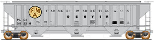 Intermountain ~ N Scale ~ PS 4750 3-Bay Covered Hopper ~ Farmers Marketing #20231 (Denver) ~ 65398-08