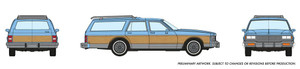 Rapido ~ HO Scale ~ Chevrolet Caprice Wagon ~ Baby Blue Woodie ~ 800005
